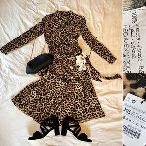 Zara Woman XS leopard/ cheetah dress.